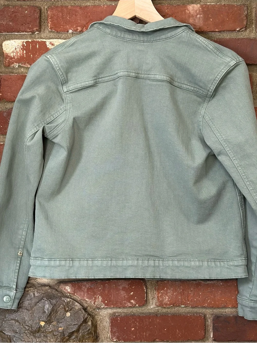 Gymboree Boys Olive Green Denim Jacket Size X-Large (14) back to school